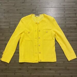 Vintage yellow blazer with button detailing